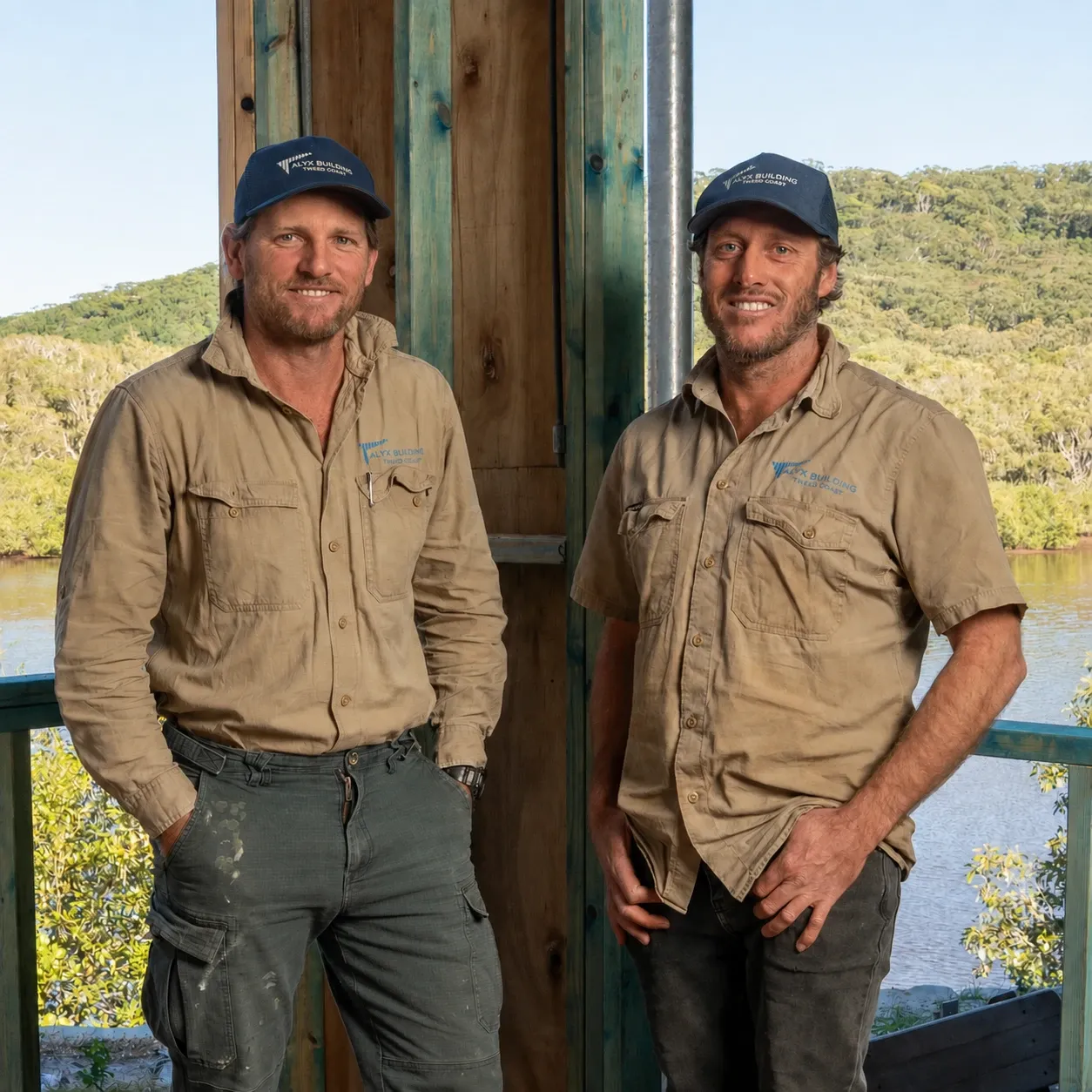 Aaron Lee and Yarran Kerr, founders of ALYK Building