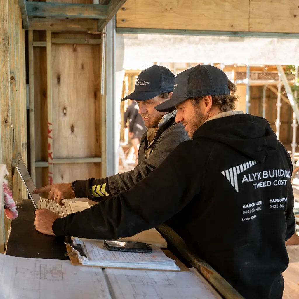 Aaron Lee and Yarran Kerr, founders of ALYK Building